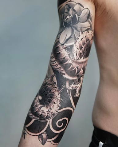 TattooGigs tattoo from Aliaksei S tattoo artist (Japanese traditional, Black and grey style)
