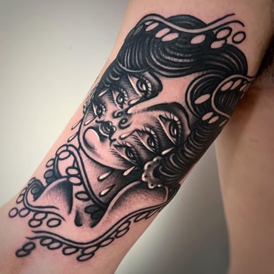 TattooGigs tattoo from Stefania C tattoo artist (American traditional, Black and grey, Blackwork, New school style)
