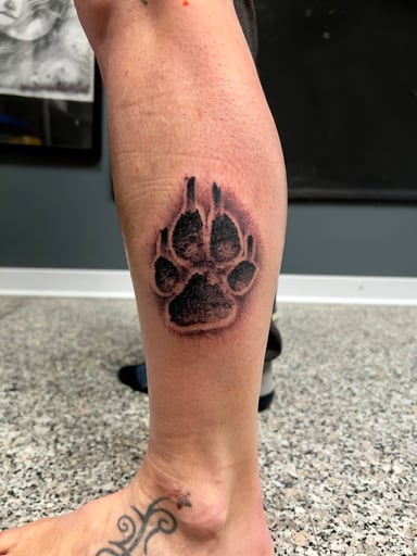 TattooGigs tattoo from Stefania C tattoo artist (Realism, Portrait, Black and grey, Tribal style)