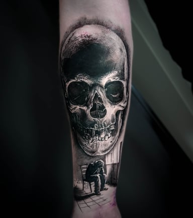 TattooGigs tattoo from Dmytro  K tattoo artist (Realism, Black and grey, Horror style)