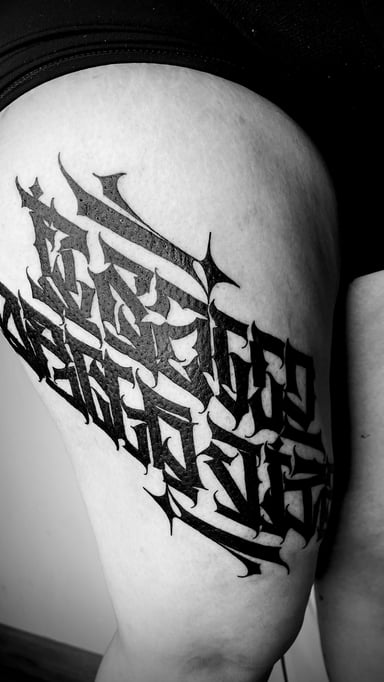 TattooGigs tattoo from Sergiy G tattoo artist (Script, Blackwork style)