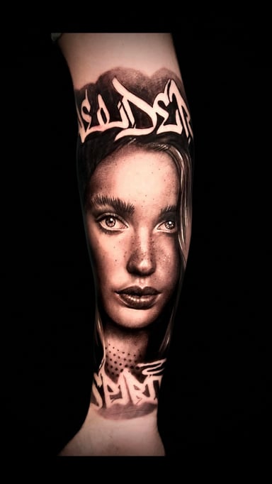 TattooGigs tattoo from Aureus T tattoo artist (Realism, Portrait, Black and grey style)