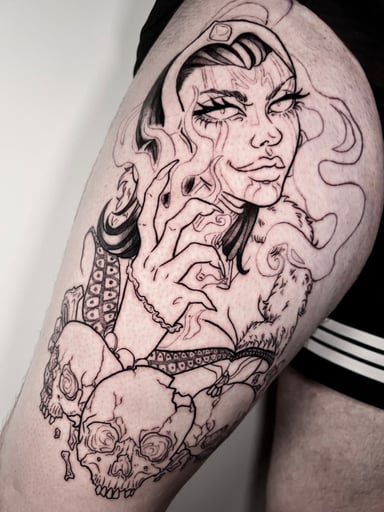 TattooGigs tattoo from Mirna R tattoo artist (Neo-traditional, Blackwork, Illustrative style)