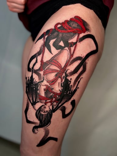 TattooGigs tattoo from Mirna R tattoo artist (Black and grey, Horror, Illustrative style)