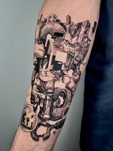 TattooGigs tattoo from Mirna R tattoo artist (Blackwork, Otaku, Illustrative, Fine-line style)