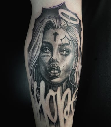 TattooGigs tattoo from Ben R tattoo artist (Realism, Black and grey, Chicano style)