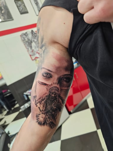 TattooGigs tattoo from  tattoo artist (Realism, Portrait, Black and grey style)