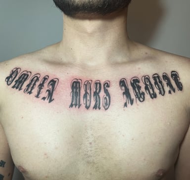 TattooGigs tattoo from Sezen M tattoo artist (Script, Blackwork style)