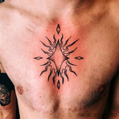 TattooGigs tattoo from Wolfe • Lilith O tattoo artist (Black and grey, Dotwork, Illustrative, Abstract style)