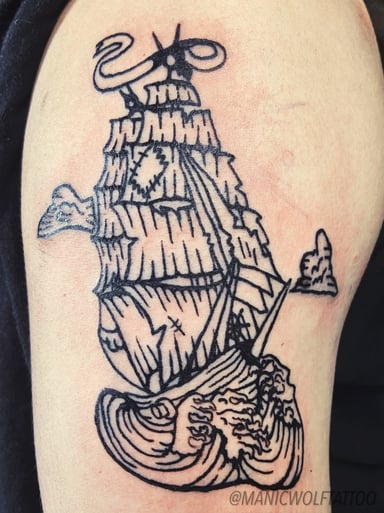 TattooGigs tattoo from Wolfe • Lilith O tattoo artist (Blackwork, Illustrative, Fine-line, Engraving style)