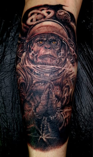 TattooGigs tattoo from Neil  G tattoo artist (Realism, Portrait, Black and grey, Horror, Fine-line style)